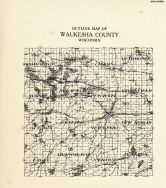 Waukesha County Outline, Wisconsin State Atlas 1930c